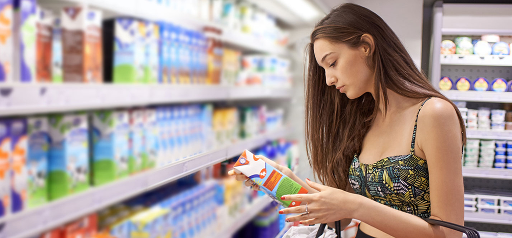 Women looking at labels